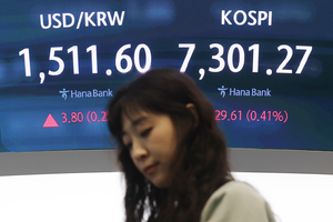 [속보] 美 금리 뛰자 원화값 ‘휘청’…환율 1510원대 돌파