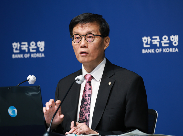 이창용 한국은행 총재가 지난 5월 29일 금융통화위원회 본회의 후 기자간담회에서 발언하고 있다. [한국은행 제공]
