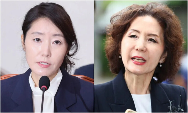 강선우 여성가족부 장관 후보자(왼쪽)와 이진숙 부총리 겸 교육부 장관 후보자. 연합뉴스