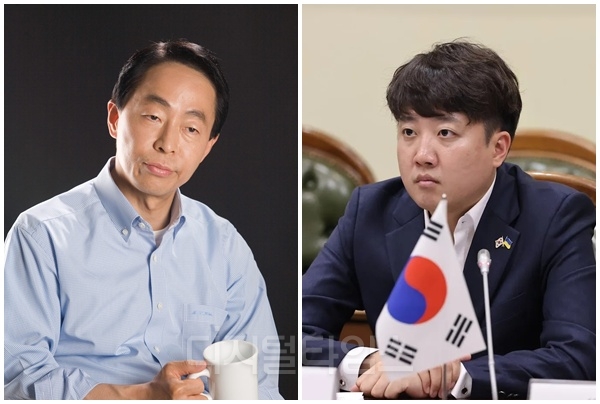 김현철(왼쪽) 김영삼대통령기념재단 이사장과 이준석 개혁신당 의원. [디지털타임스 DB]