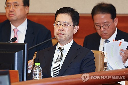 손준성 대구고검 차장(검사장)이 13일 서울 종로구 헌법재판소에서 열린 고발사주 의혹 탄핵심판 첫 정식 변론기일에 출석해 있다.   [연합뉴스]