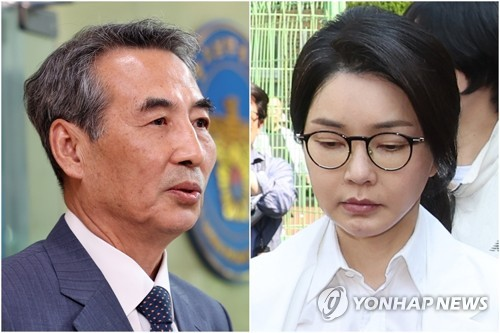 민중기(왼쪽) 특검과 윤석열 전 대통령 부인 김건희 씨. 연합뉴스