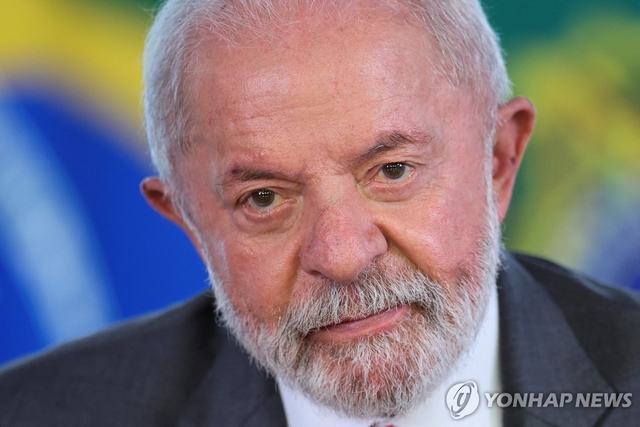 30일(현지시간) 국내 행사에 참석한 브라질 룰라 대통령. 브라질리아 로이터=연합뉴스