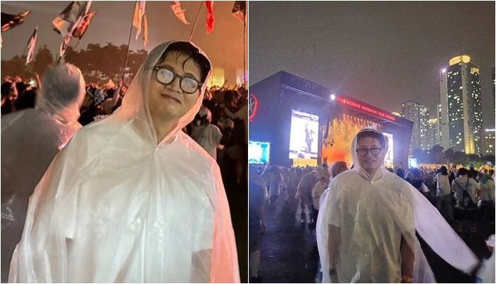 “뿌연 안경·우비 락스피릿”…한동훈, ‘펜타포트 락페’서 포착