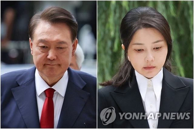 윤석열 전 대통령(왼쪽)과 김건희 여사. 연합뉴스