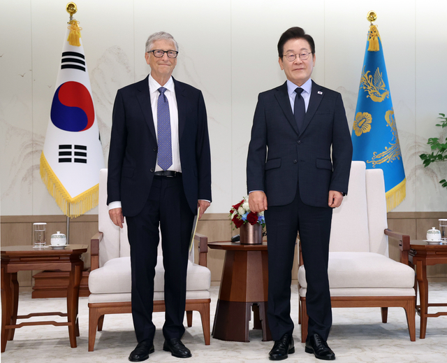 이재명 대통령, 빌 게이츠 접견. 연합뉴스