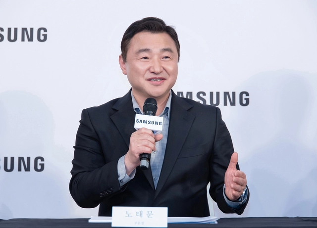 노태문 삼성전자 DX부문장 사장이 4일(현지시간) 독일 베를린에서 국내 언론과 간담회를 갖고 있다. 삼성전자 제공