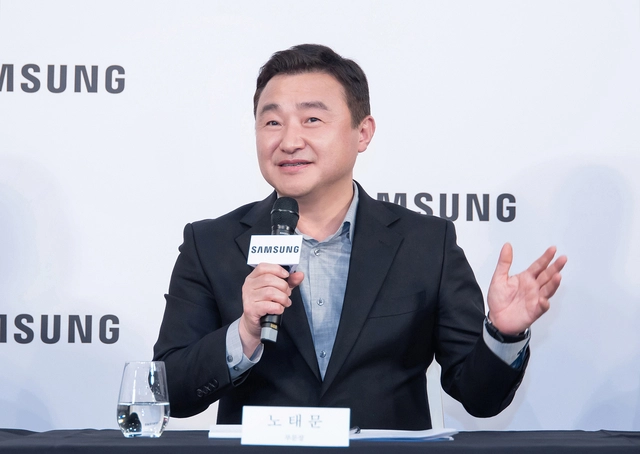 노태문 삼성전자 DX부문장 사장이 4일(현지시간) 독일 베를린에서 국내 언론과 간담회를 갖고 있다. 삼성전자 제공