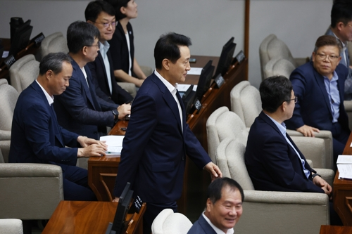 = 오세훈 서울시장이 지난 8월 27일 서울 중구 서울시의회에서 열린 제322회 시의회 임시회 개회식에 참석하고 있다. [연합뉴스]