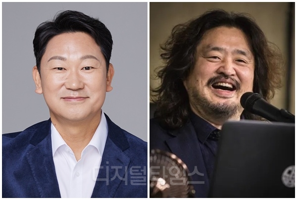 곽상언(왼쪽) 더불어민주당 의원과 방송인 김어준씨. [디지털타임스 DB]
