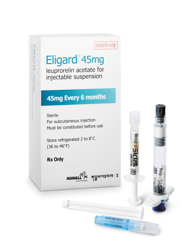 엘리가드 45mg 제품. 한올바이오파마 제공