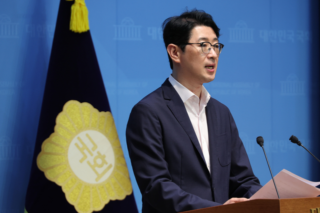 주진우 국민의힘 의원이 지난달 13일 서울 여의도 국회 소통관에서 ‘특혜사면 방지법’ 발의 기자회견을 하고 있다. [연합뉴스]