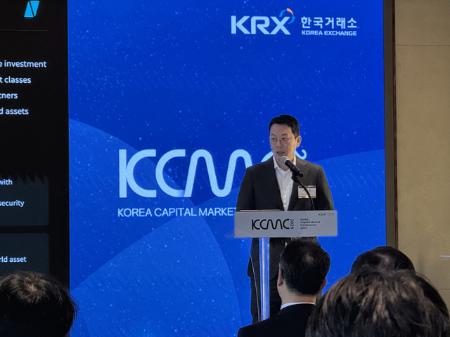 신범준 바이셀스탠다드 대표가 30일 오전 서울 중구 웨스틴조선호텔에서 기조발표를 하고 있다.