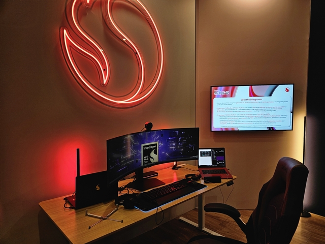 ‘스냅드래곤 서밋 2025’ 스토리 데모룸의 거실을 구현한 모습. 김나인 기자