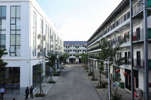 16일(현지시간) 캄보디아 프놈펜 인근 범죄단지인 태자단지의 모습. [(프놈펜=연합뉴스]