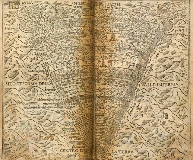 단테 지옥도(신곡). 국립세계문자박물관 제공
