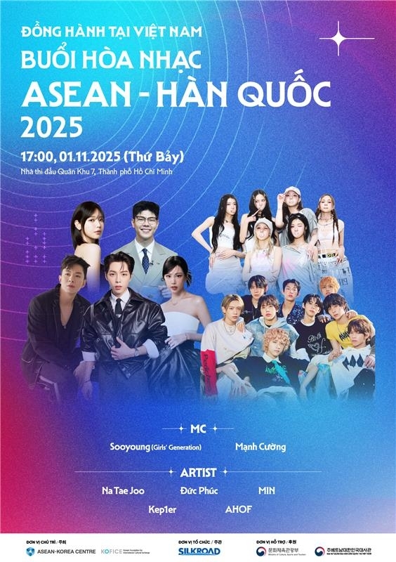 ‘2025 한-아세안 뮤직 콘서트: Going Together in Viet Nam’ 포스터. 한-아세안센터 제공