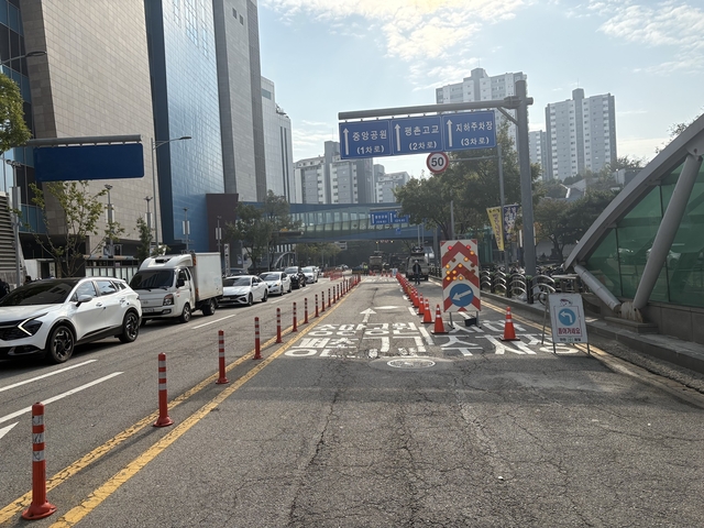 지난 27일 열송수관 파열 사고가 발생한 범계역 인근