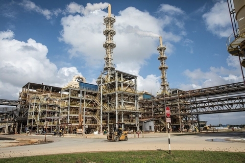 말레이시아 파항주에 위치한 호주 희토류 기업 ‘라이너스 레어어스’의 희토류 가공 공장의 모습.  라이너스 레어어스 홈페이지 캡처. 연합뉴스