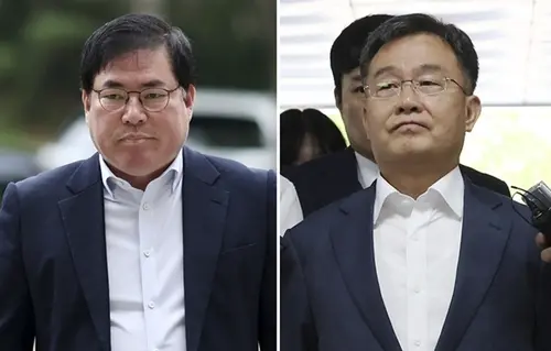 왼쪽부터 유동규 전 성남도시개발공사 기획본부장, ‘화천대유자산관리 대주주’ 김만배 전 머니투데이 기자.<연합뉴스 자료사진>