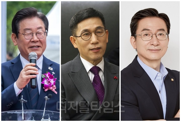 (맨 왼쪽부터) 이재명 대통령, 진중권 광운대 특임교수, 정성호 법무부 장관. [디지털타임스 DB]