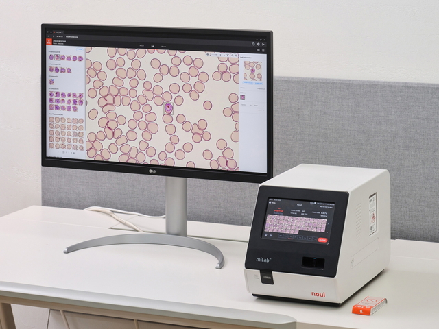 노을의 AI 기반 말라리아 솔루션 마이랩 MAL. 노을 제공