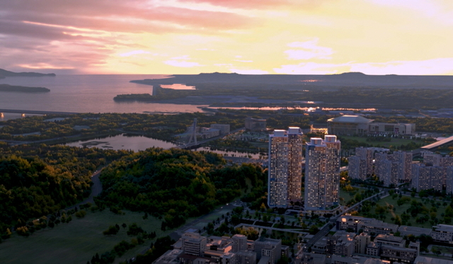 청라 피크원 푸르지오 조감도