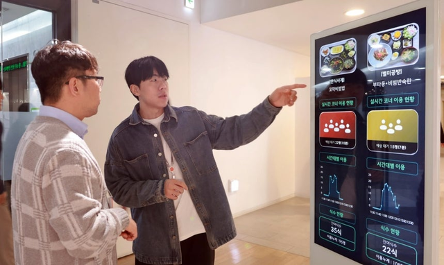 삼성웰스토리 임직원들이  AI 피플카운팅을 사용하고 있다. [삼성웰스토리 제공]