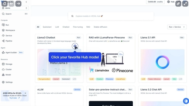 베슬AI의 플랫폼 구동 화면 예시. 베슬AI 홈페이지 갈무리