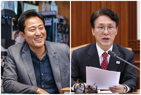 오세훈 서울시장(왼쪽)과 김민석 국무총리. [디지털타임스 DB, 연합뉴스]
