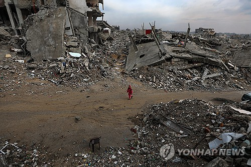 이스라엘 공격으로 파괴된 가자시티 [EPA 연합뉴스 자료사진]