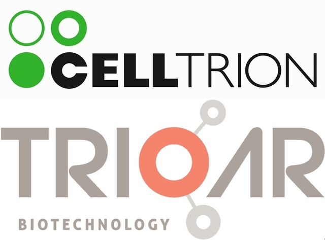 셀트리온, 트리오어 로고. 각사 제공