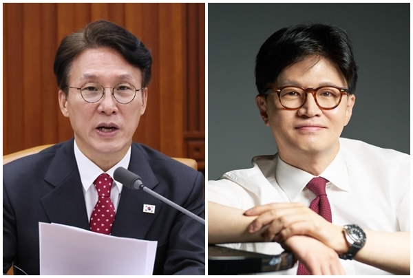 김민석 국무총리(왼쪽)와 한동훈 전 국민의힘 대표. [디지터타임스 DB, 연합뉴스]

