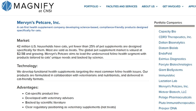 유유제약 반려동물사업 미국 법인 설립-magnify 홈페이지 캡쳐. 유유제약 제공