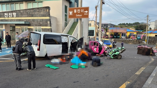 24일 제주시 우도면 사고 현장 [독자 제공=연합뉴스]