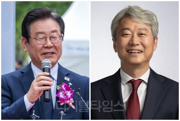이재명 대통령(왼쪽)과 김근식 경남대 정치외교학과 교수(국민의힘 서울 송파병 당협위원장). [디지털타임스 DB]