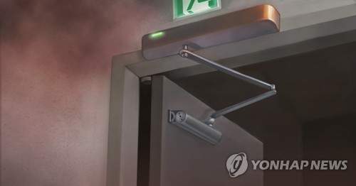 화재와 방화문 (PG)  [연합뉴스]