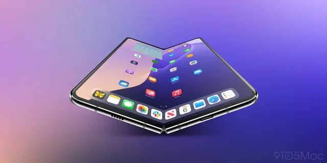 폴더블 아이폰 예상 이미지.
