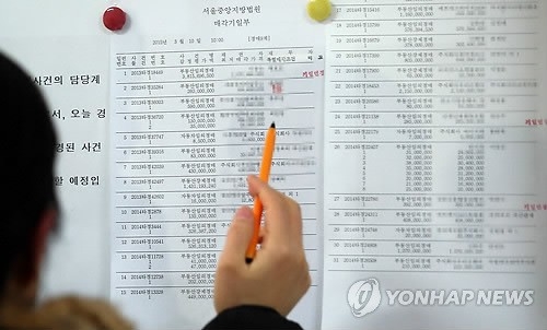 법원 경매에 나온 주택들. [연합뉴스 자료사진]
