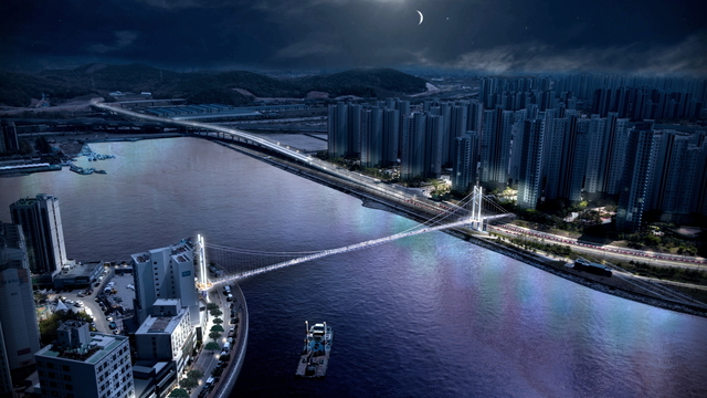 배곧~월곶 경관육교 조감도 (야간뷰)