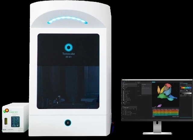 토모큐브가 개발한 3차원 홀로토모그래피 현미경 모습. 토모큐브 제공.
