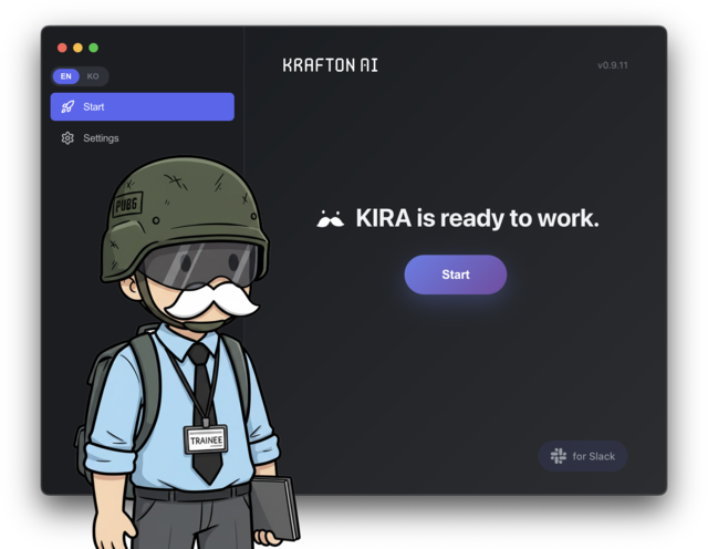 개인용 AI 비서 ‘키라’. 크래프톤 제공