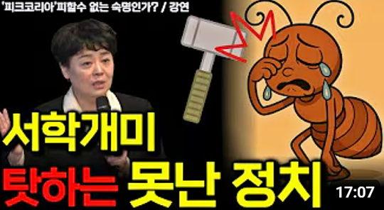 윤희숙 국민의힘 전 의원이 유튜브 ‘윤희숙 TV’에 게재한 ‘서학개미 탓하는 못난 정치’ 영상 미리보기(썸네일) 갈무리.