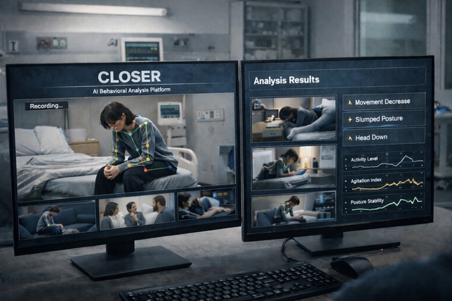 KAIST가 개발한 일상행동으로 우울증을 진단하는 AI 플랫폼폼 '클로저'를 AI로 생성한 이미지. KAIST 제공.
