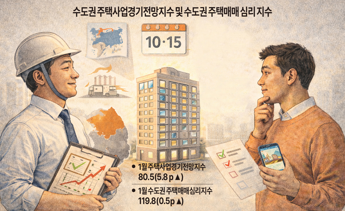 주택사업전망도 수도권 매매심리도  ‘Up’