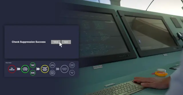 친환경 대체연료 해상실증 선박에 탑재된 AI 기반 손상통제지원시스템. KRISO 제공.