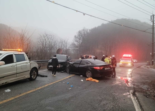 영월 교통사고 현장 [강원특별자치도소방본부 제공]