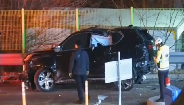 구리 요금소 교통사고. CCTV 화면 갈무리