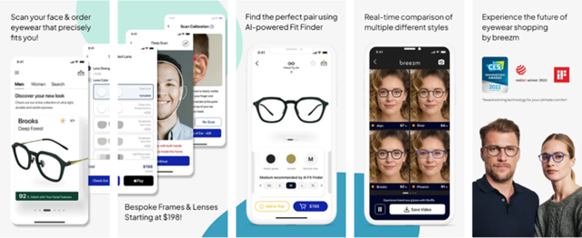 미국 전역 출시된 브리즘 맞춤 아이웨어 앱 ‘Breezm: Eyewear Made for You’