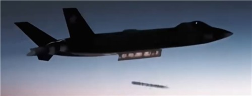 중국군 J-20 전투기 초도비행 15주년 기념 영상에서 미사일이 발사되는 장면 [엑스(X·옛 트위터) 캡처]